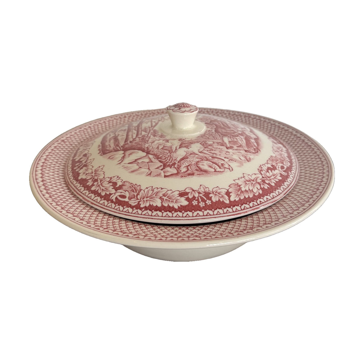 Currier & Ives Serving Bowl with Lid - Noble Designs