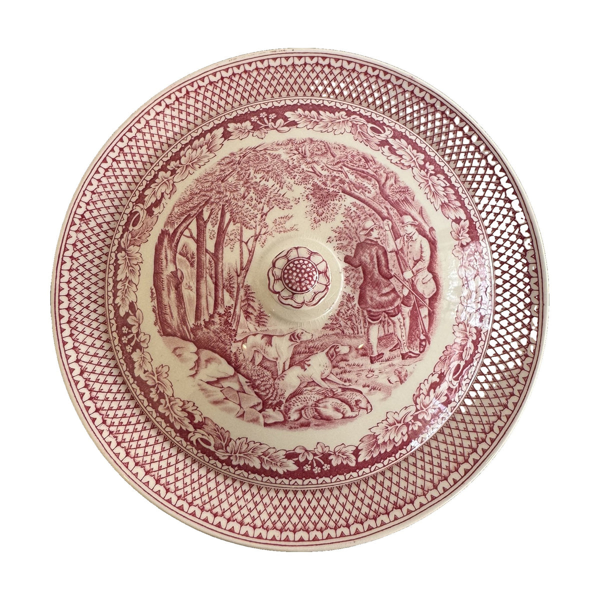 Currier & Ives Serving Bowl with Lid - Noble Designs