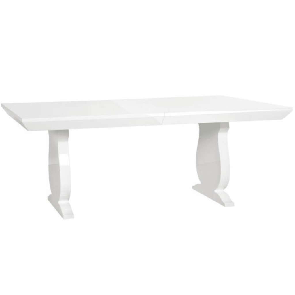 Porto Dining Table in White Pearl - Noble Designs