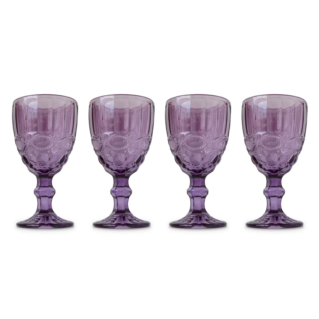 Purple Stem Glasses, Set of 4- Noble Workroom