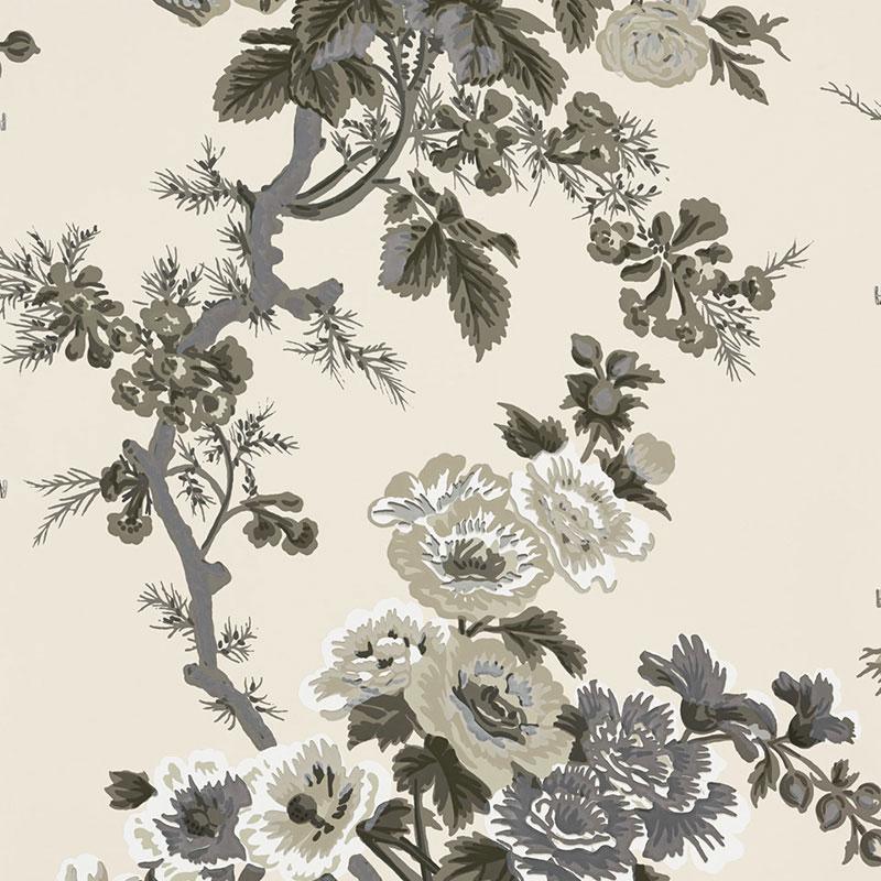 Pyne Hollyhock in Charcoal - Noble Designs