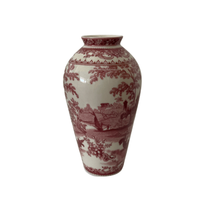 Red Toile Vase - Noble Designs