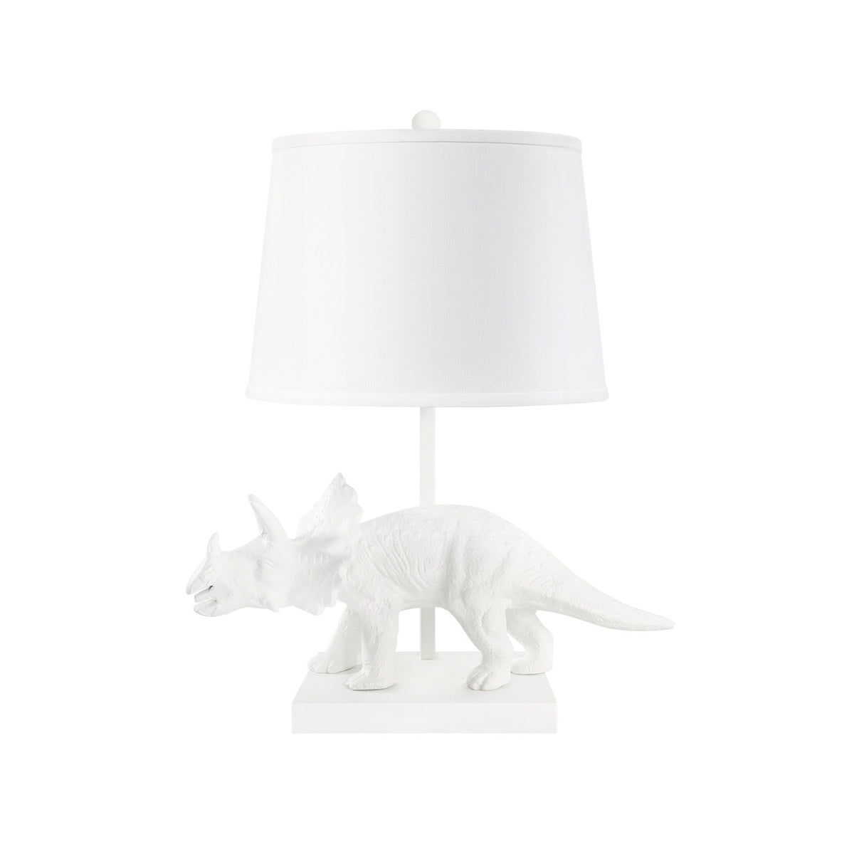 Titus Lamp With Shade 14 Inch White Linen With Nickel - Noble Designs