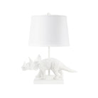 Titus Lamp With Shade 14 Inch White Linen With Nickel - Noble Designs