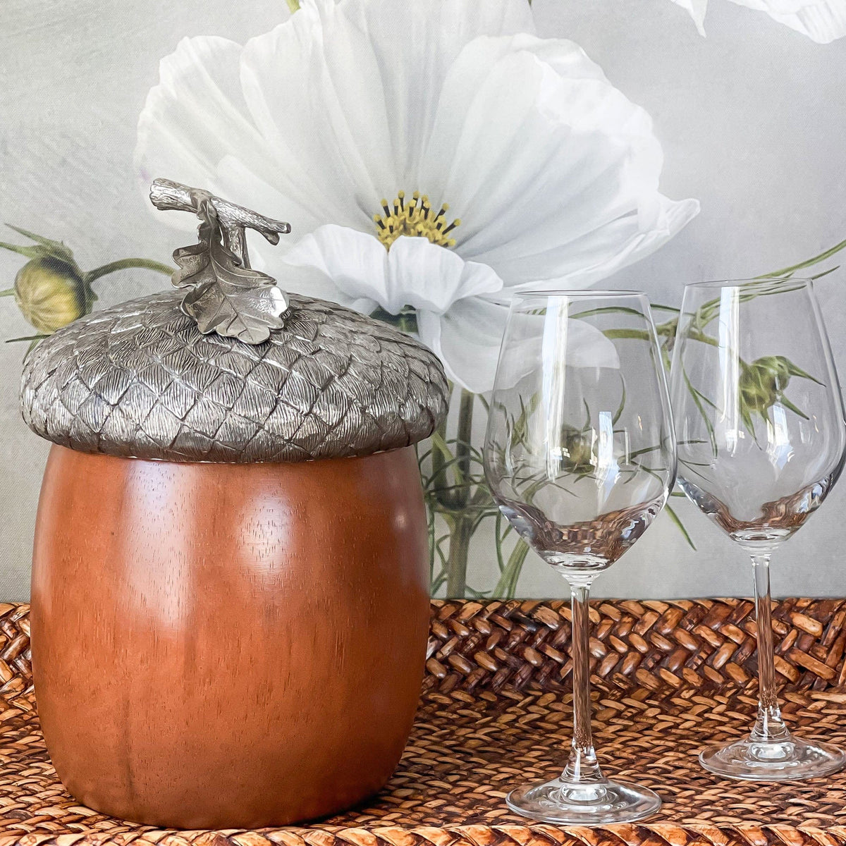 Wood Acorn Ice Bucket - Noble Designs