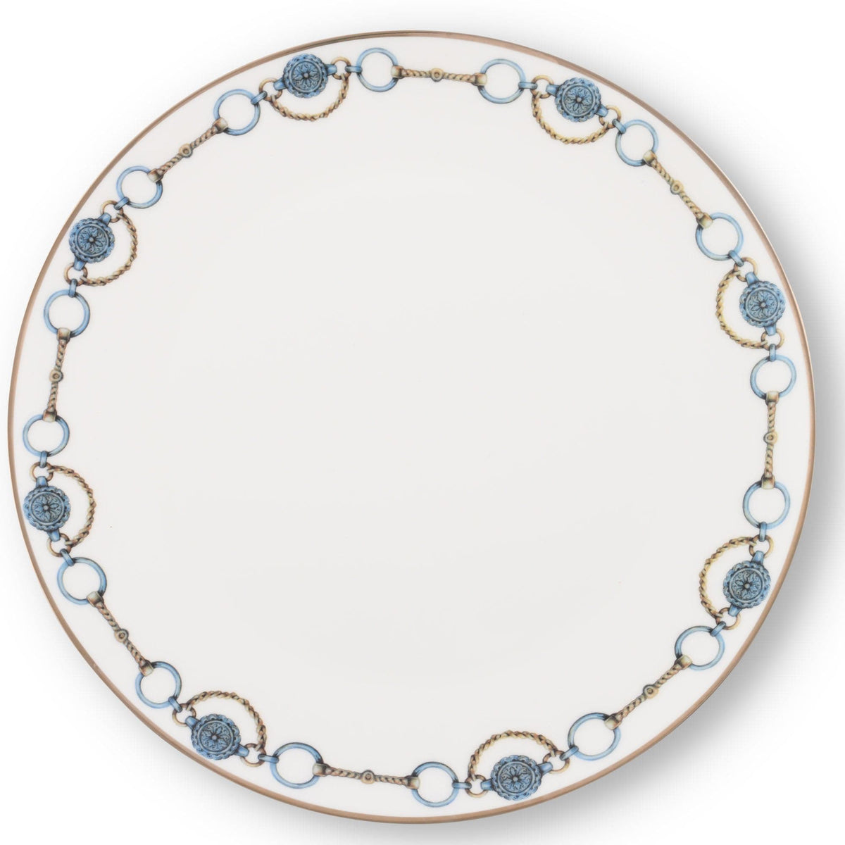 Amarillo Concho Pattern Bone China Round Charger Plate - Noble Designs