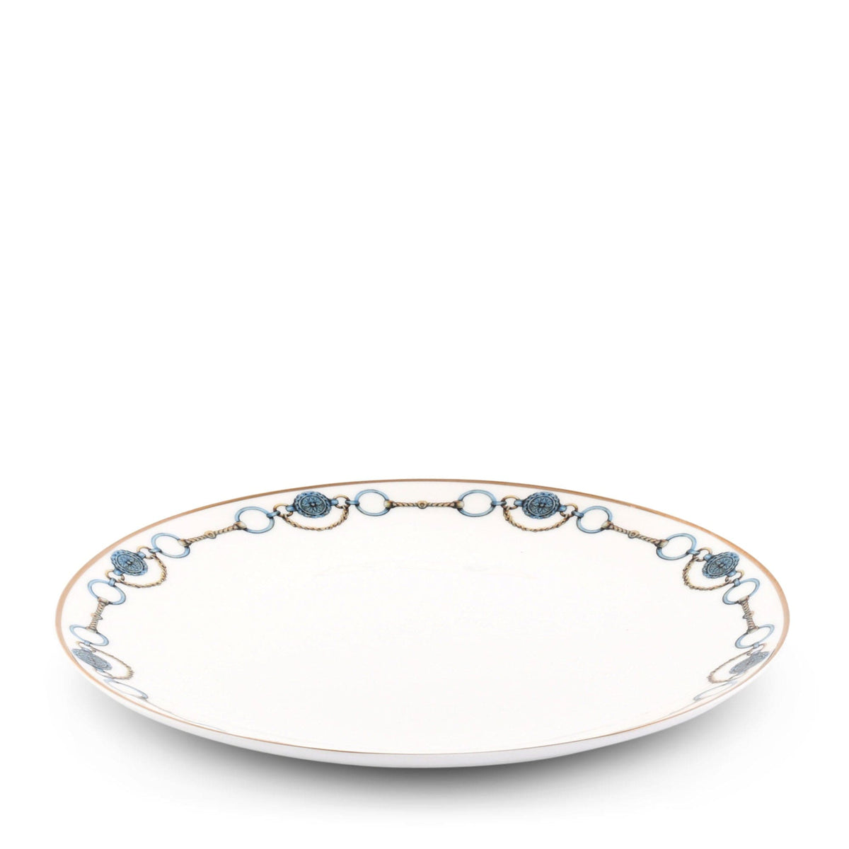 Amarillo Concho Pattern Bone China Round Dinner Plate - Noble Designs