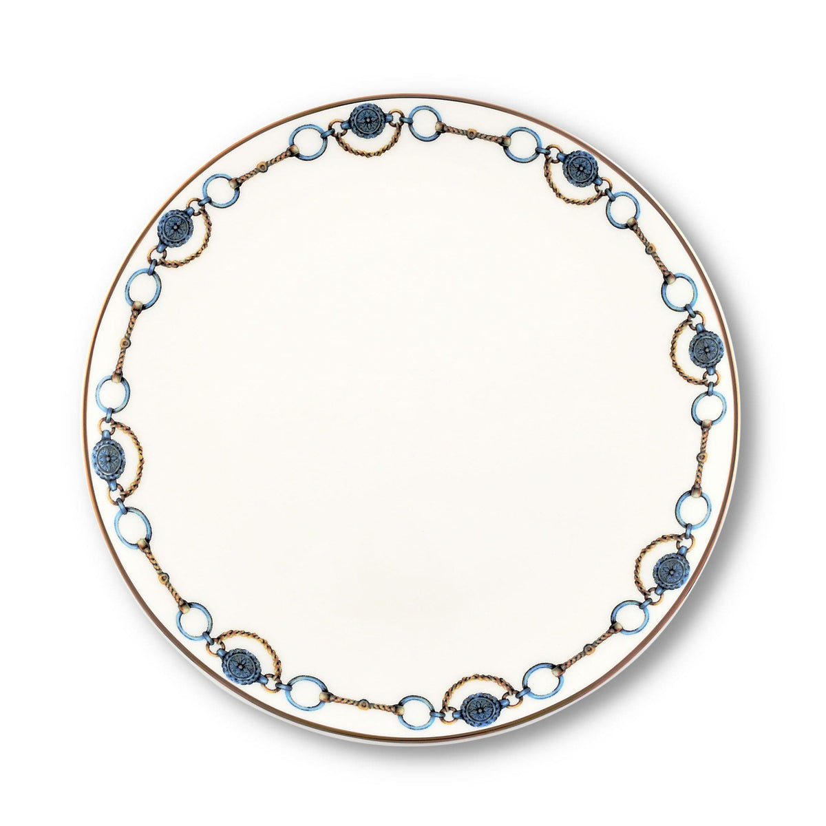 Amarillo Concho Pattern Bone China Round Salad Plate - Noble Designs