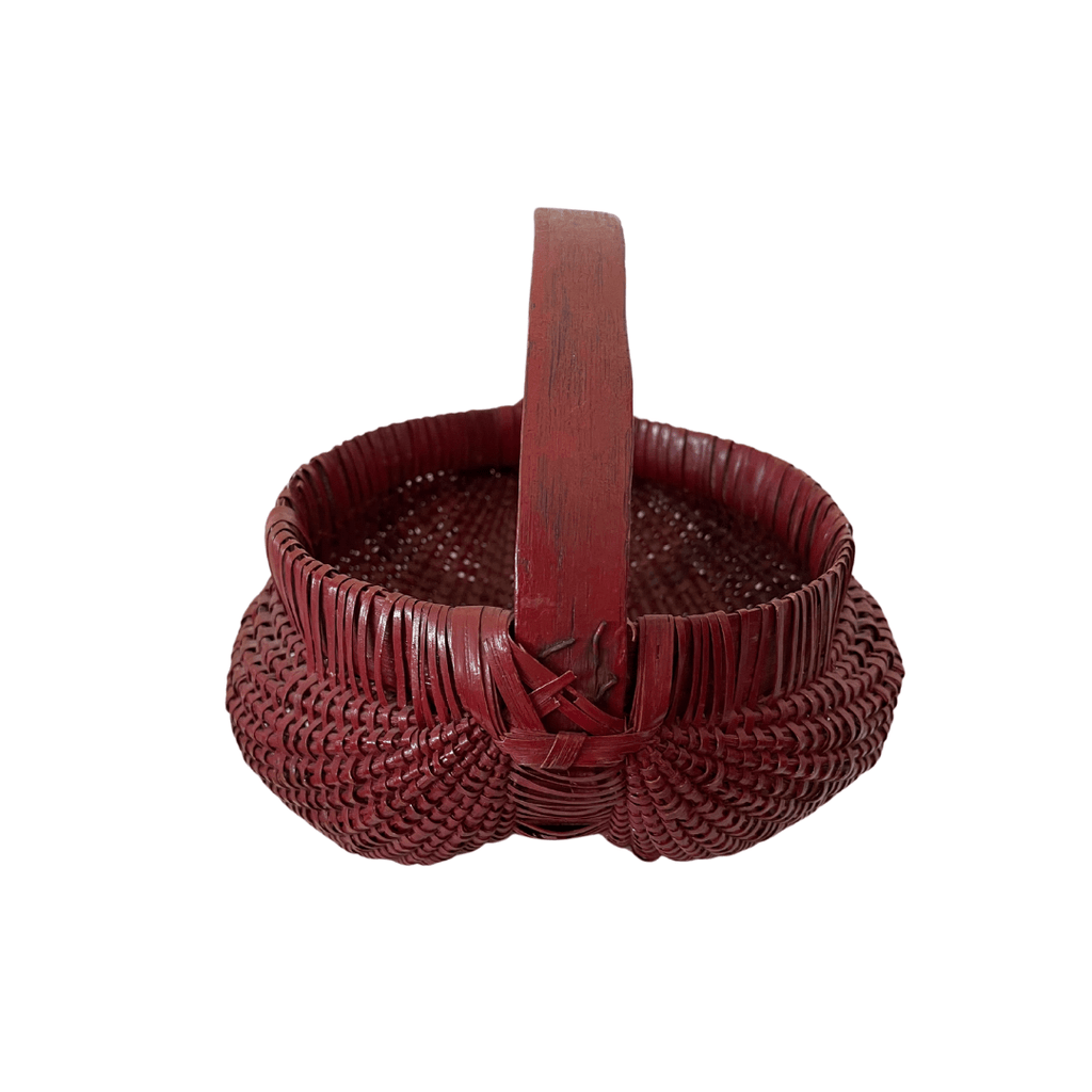 Vintage Rattan Red Basket - Noble Designs