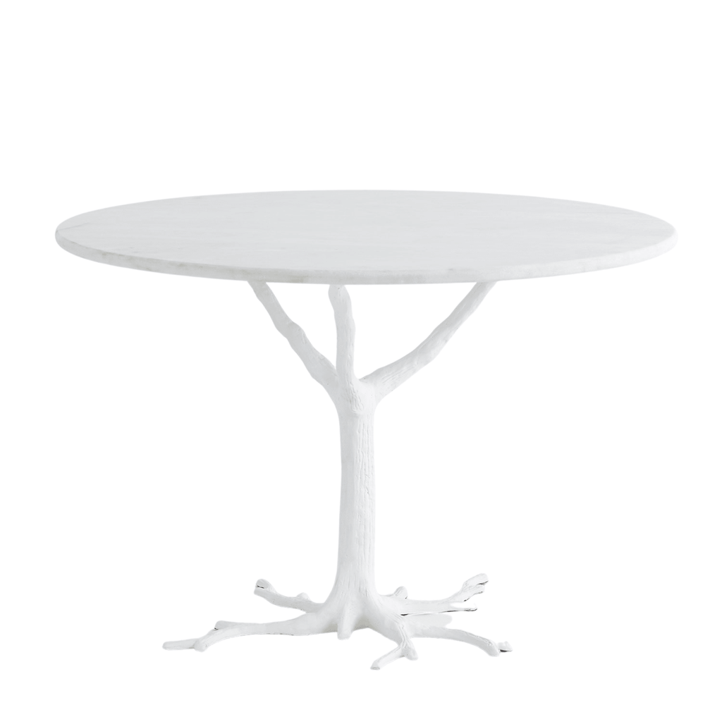 White Faux Bois Dining Table - Noble Designs