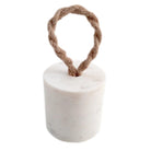 White Marble Door Stopper w/ Jute - Noble Designs